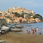 Strand von Imperia-Porto Maurizio im Sommer