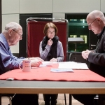 "Blutstein" Probe: Otto Mellies, Judith Engel, Naleppa Photo: Jonas Maron
